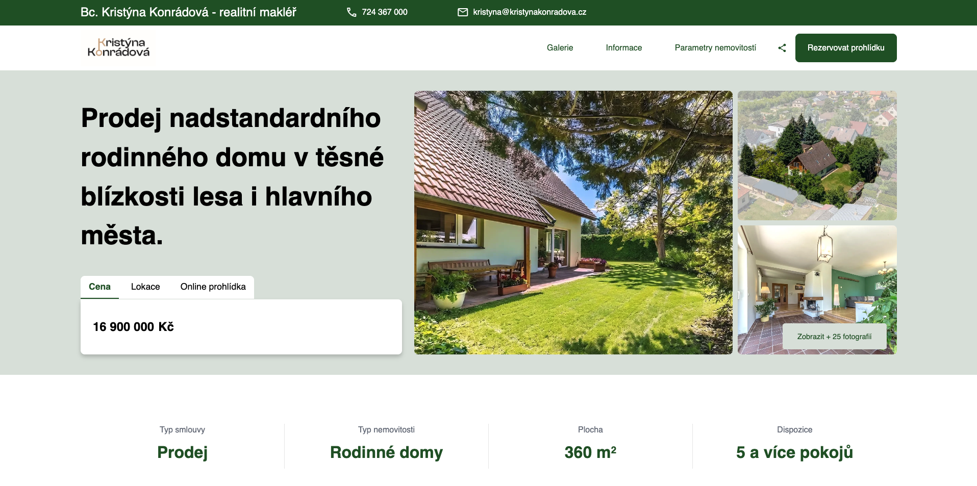Ukázka Weby nemovitostí